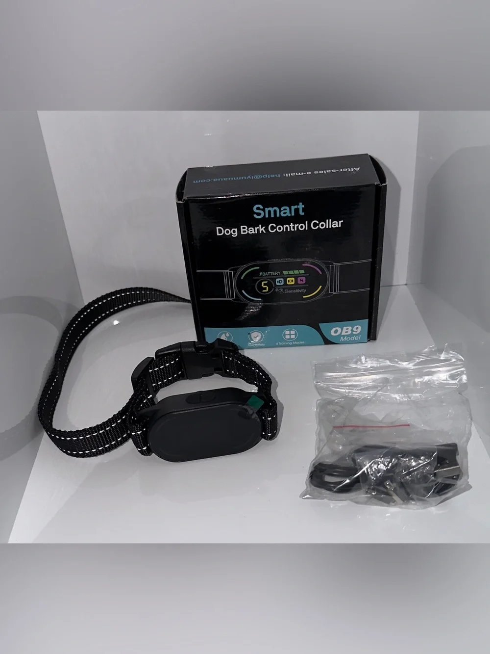 OB9 Smart Rechargeable Dog Bark Control Collar Open Box